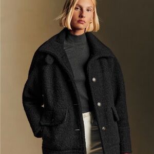 Sezane Black Leo Coat